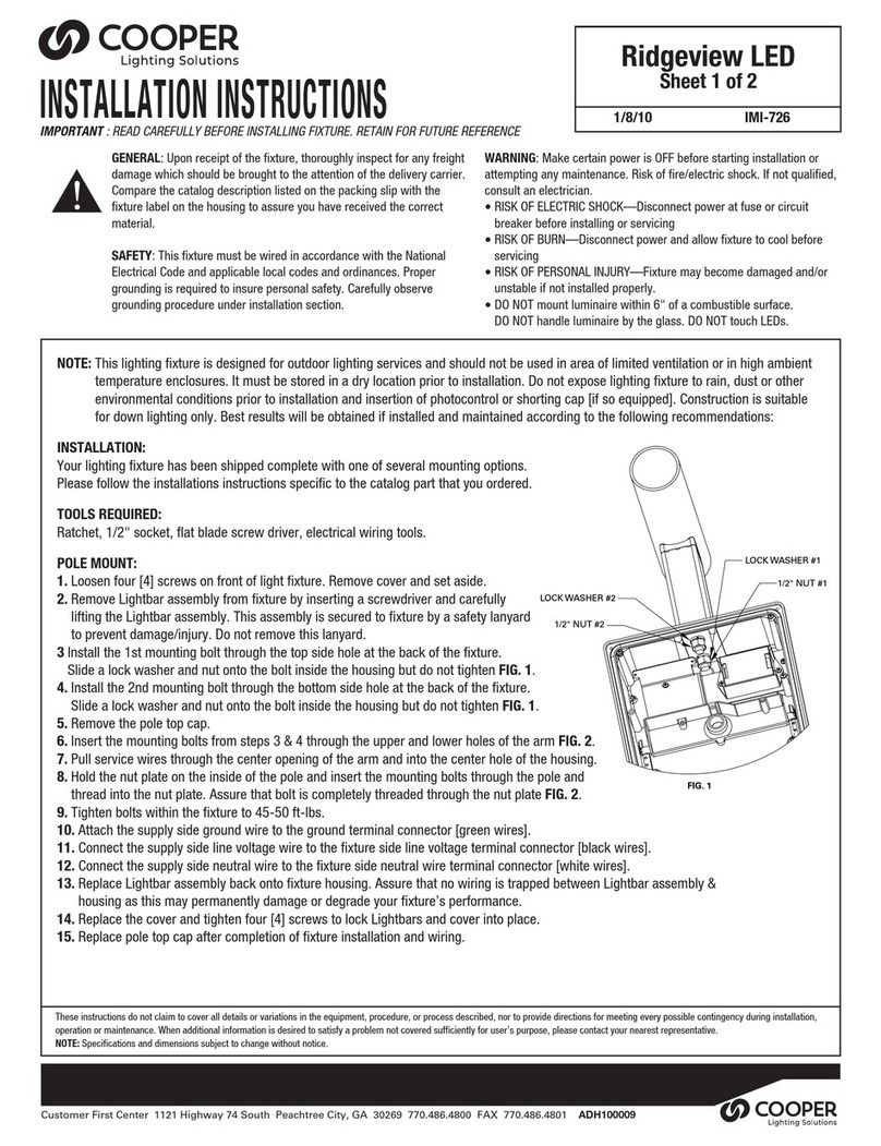 Cooper Lighting Solutions IMI-726 User manual