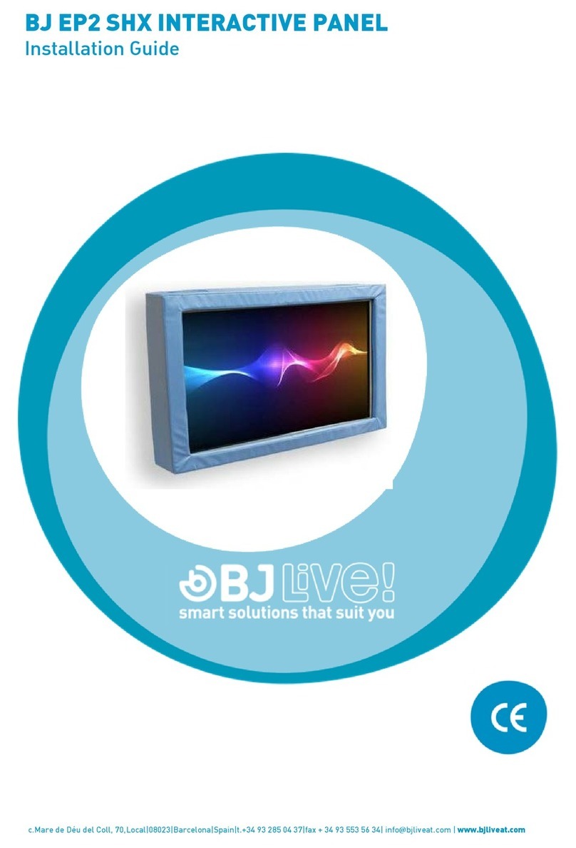 BJ Live SHX INTERACTIVE PANEL installation guide BJ Live SHX INTERACTIVE PANEL installation guide