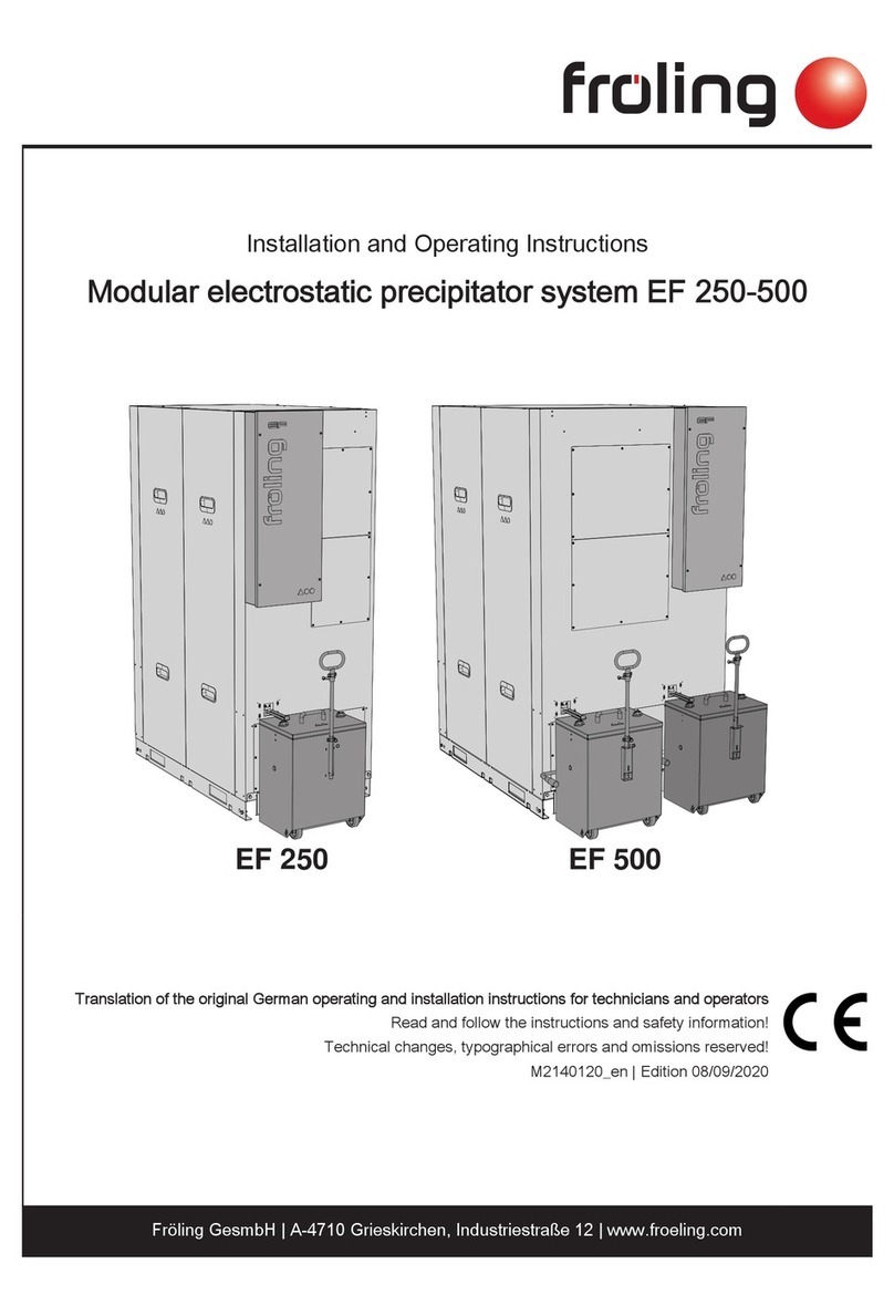 Fröling EF 250 Installation and operating instructions