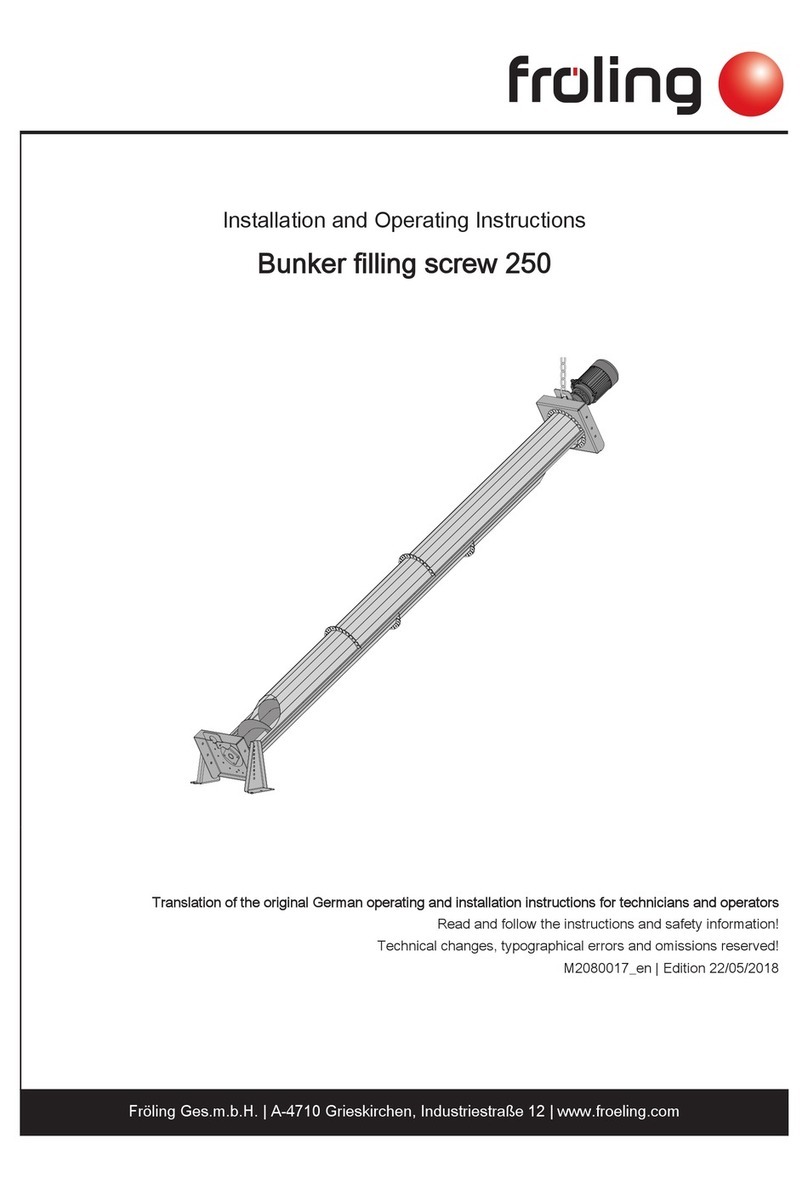 Fröling 250 Installation and operating instructions Fröling 250 Installation and operating instructions