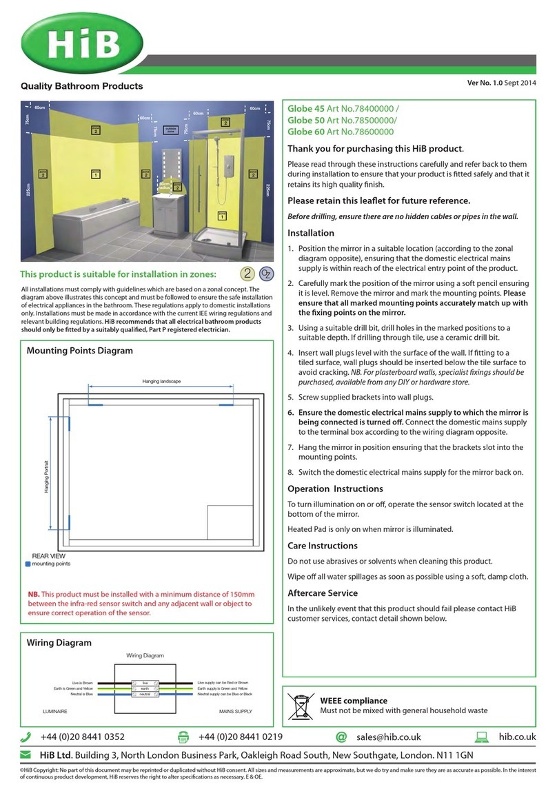 HiB Globe 45 User manual