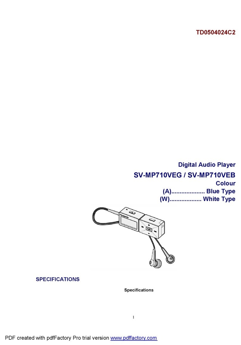 Panasonic SV-MP710VEG User manual