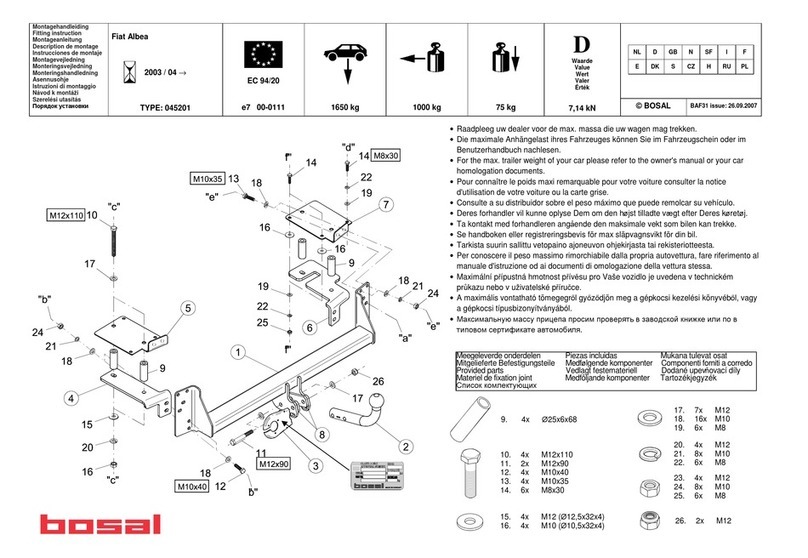 bosal 045201 Fitting instructions bosal 045201 Fitting instructions