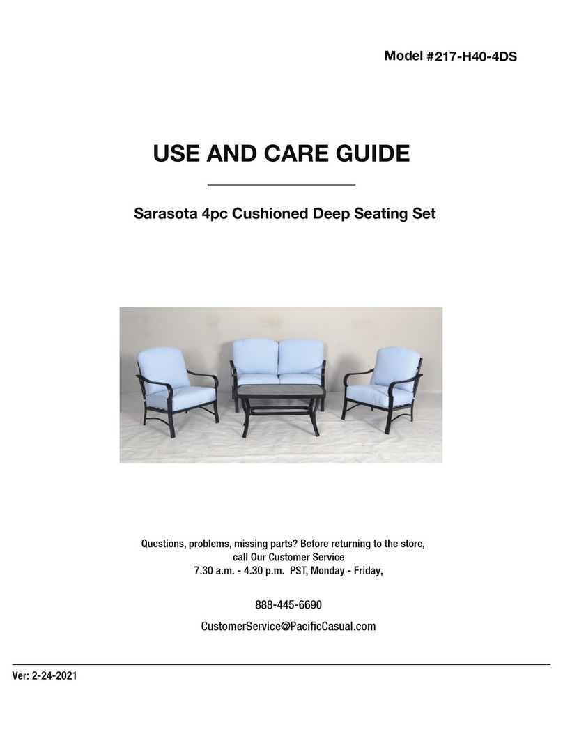 Pacific Casual Sarasota 217-H40-4DS User manual
