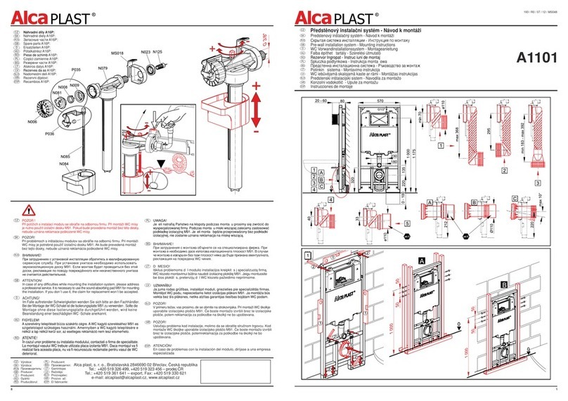 Alcaplast A1101 Mounting instructions Alcaplast A1101 Mounting instructions