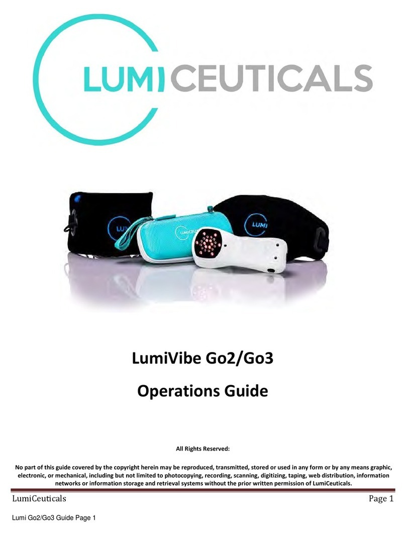 LumiCeuticals LumiVibe Go2 Operation guide