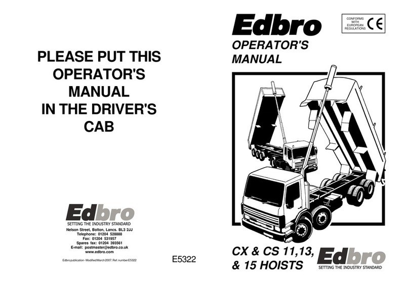 Edbro CX 11 Operator's manual