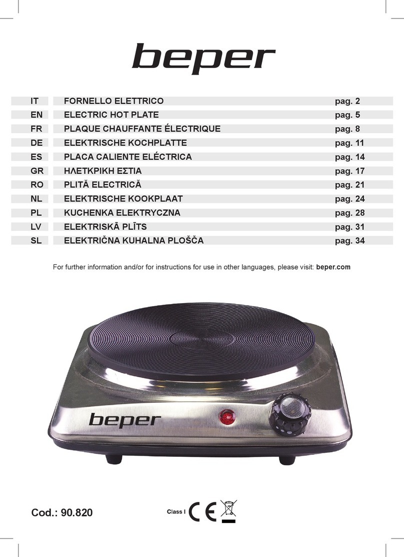 Beper 90.820 Operating and maintenance manual