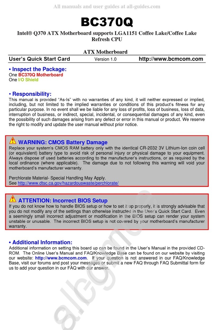 BCM Advanced Research BC370Q quick start guide