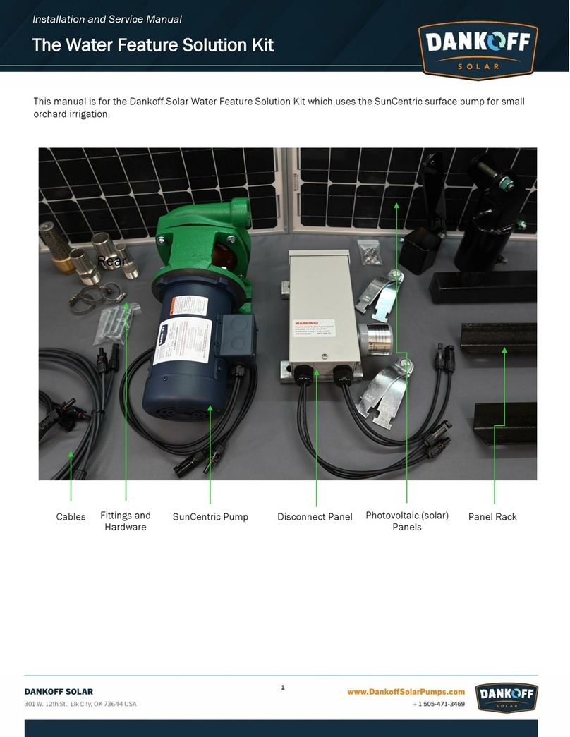 Dankoff Solar Water Feature Installation and service manual