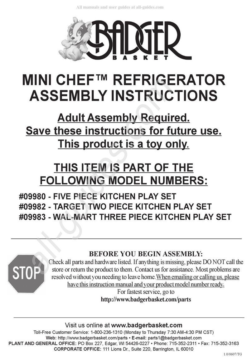 Badger Basket MINI CHEF 09980 Assembly instructions