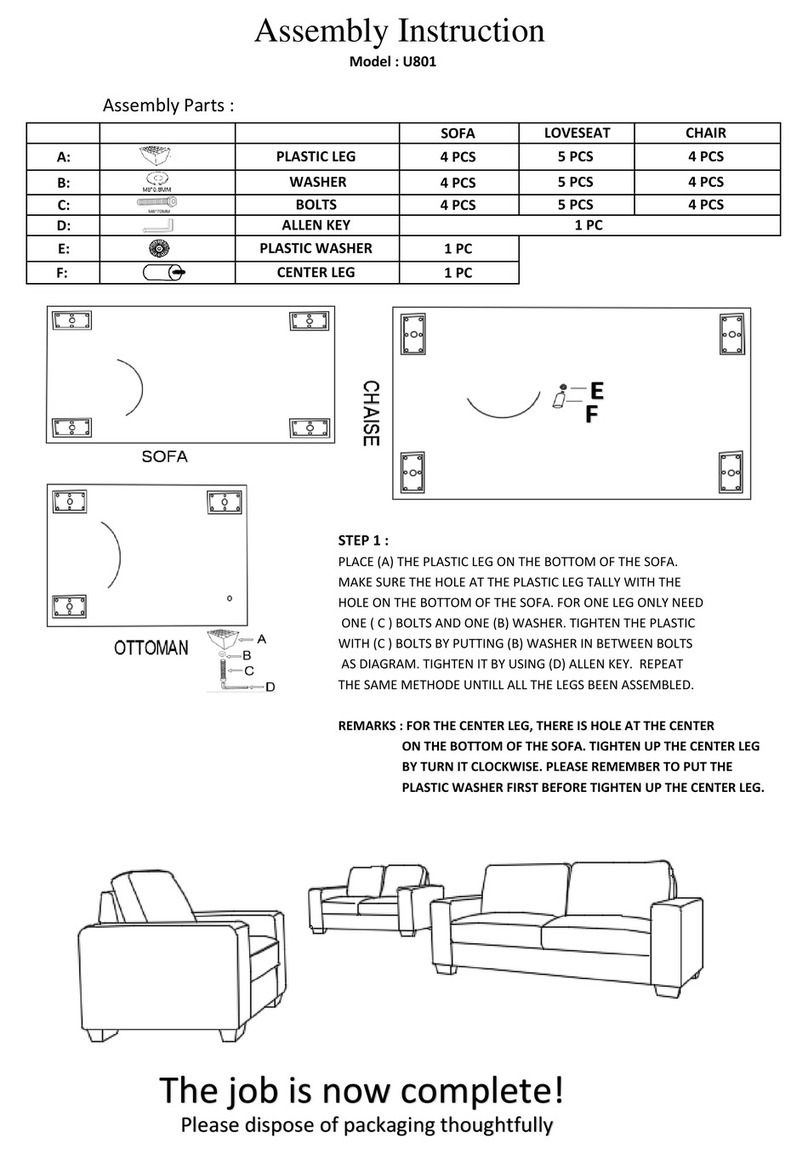 CasaOne U801 Assembly instruction CasaOne U801 Assembly instruction