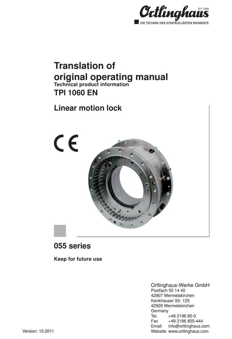 Ortlinghaus TPI 1060 EN Translation of original operating manual Ortlinghaus TPI 1060 EN Translation of original operating manual
