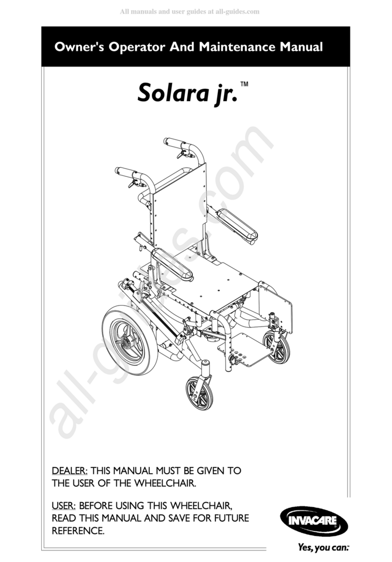 Invacare Solara jr. Owner's operator and maintenance manual