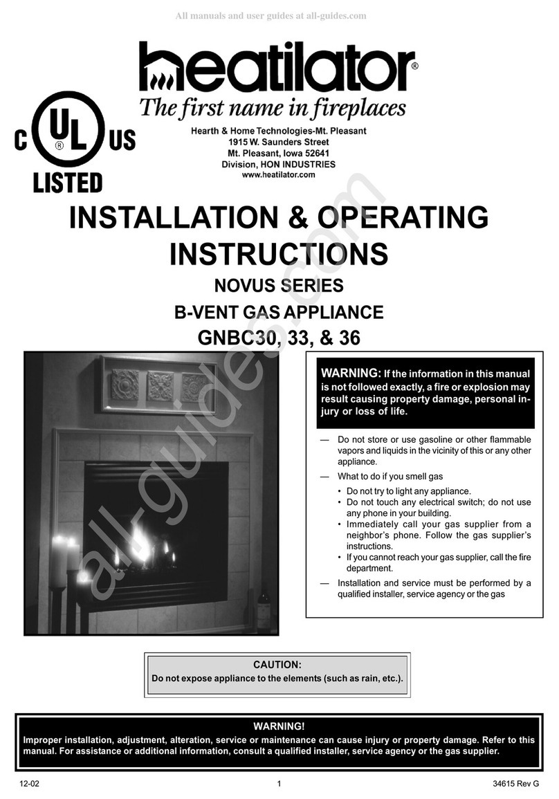 Heatilator NOVUS series Manual Heatilator NOVUS series Manual