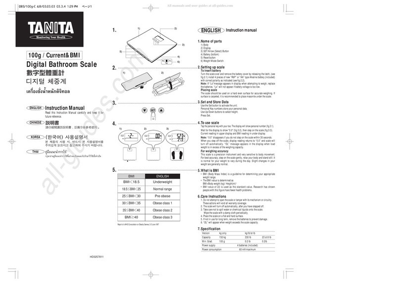 Tanita HD3257811 User manual