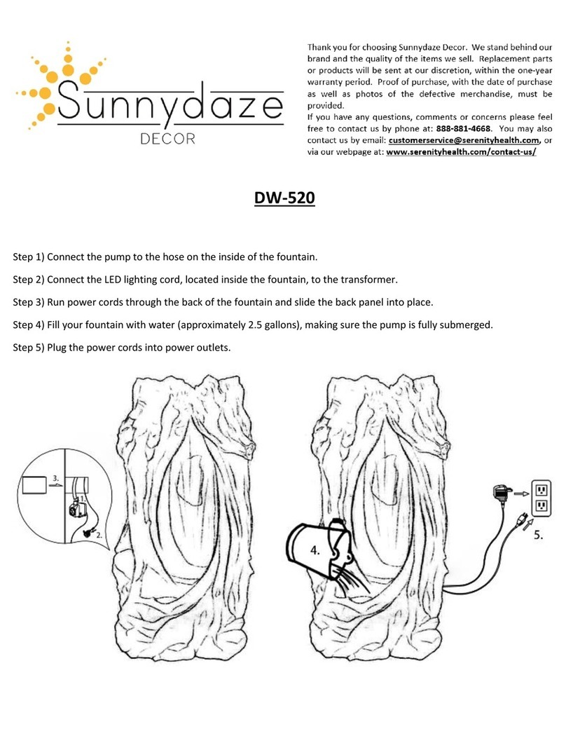 Sunnydaze Decor DW-520 quick start guide