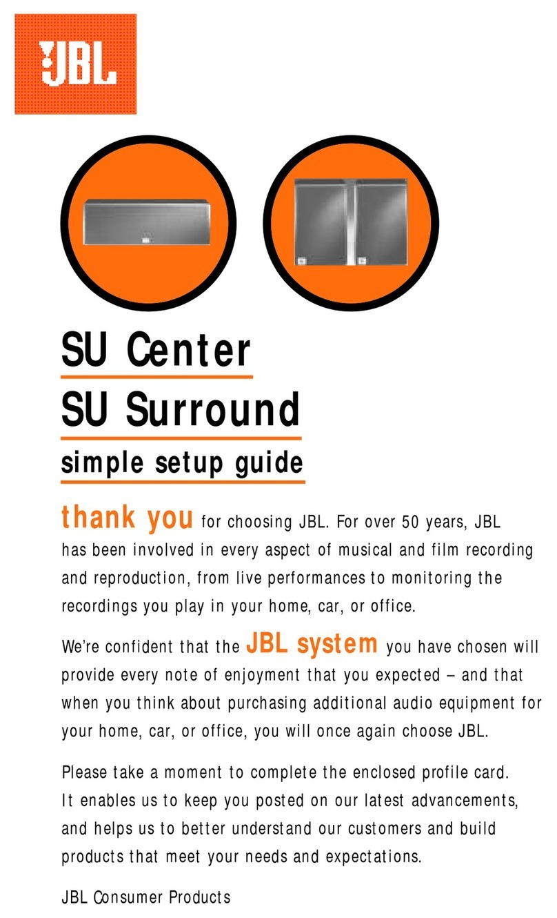 Harman JBL SU Center User manual
