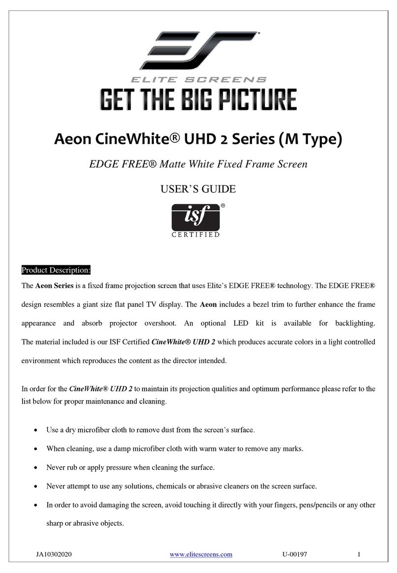 Elite Screens EDGE FREE Aeon CineWhite UHD 2 Series user guide