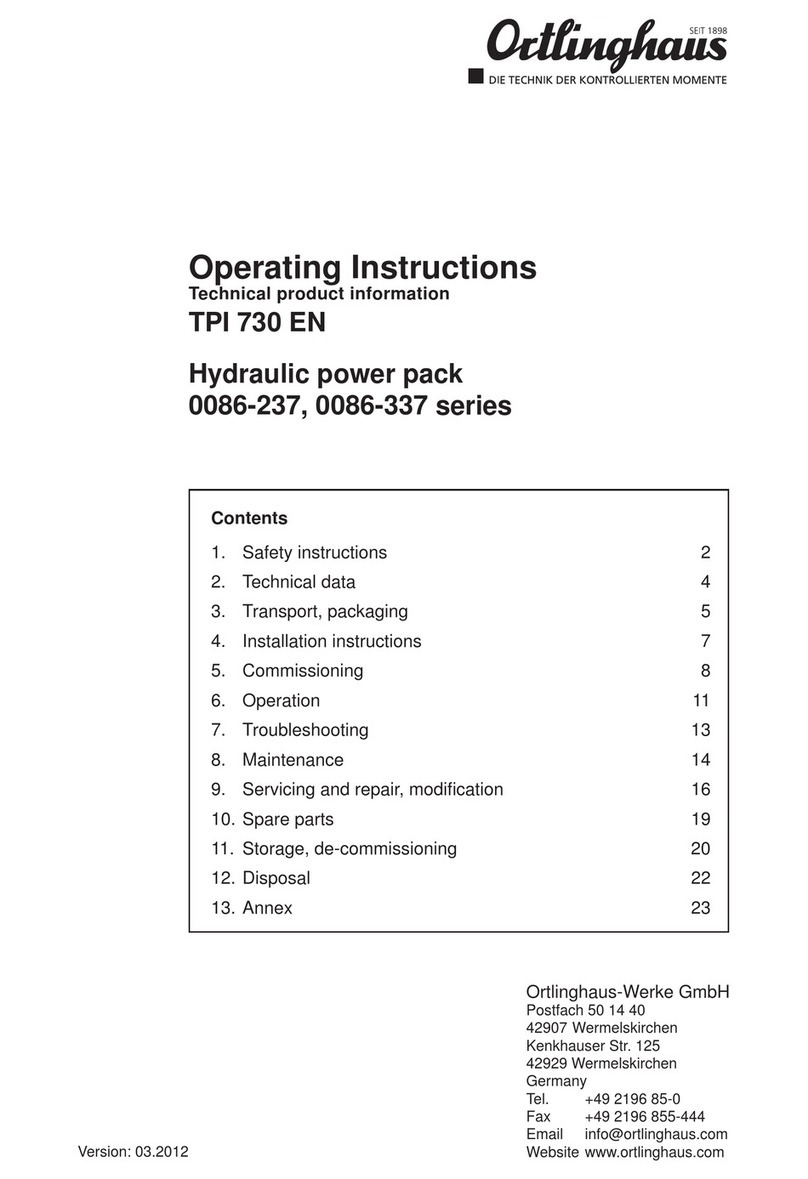 Ortlinghaus 0086-237 Series Translation of original operating manual Ortlinghaus 0086-237 Series Translation of original operating manual