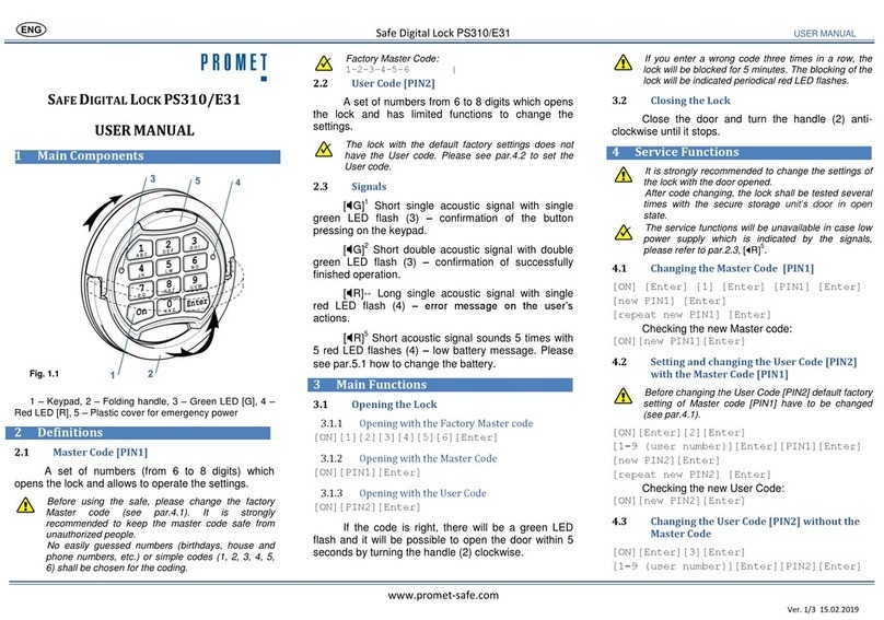 Promet PS310/E31 user manual