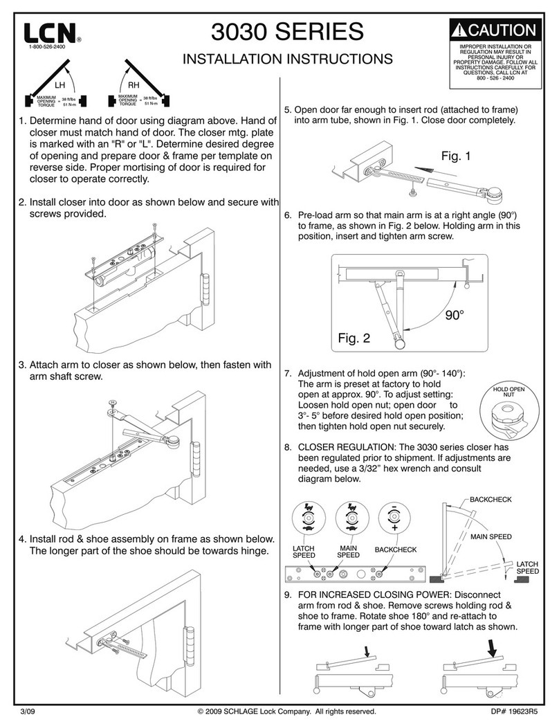 LCN 3030 Series installation instructions