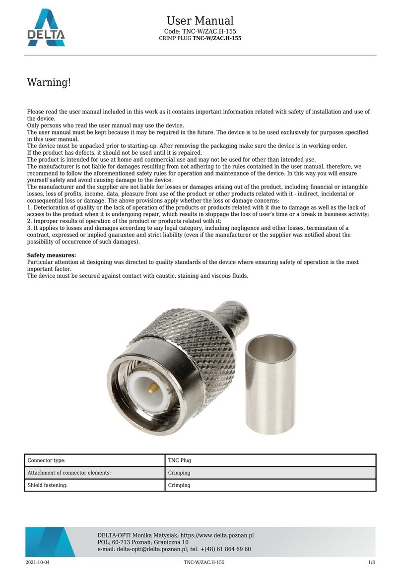 Delta TNC-W/ZAC.H-155 user manual