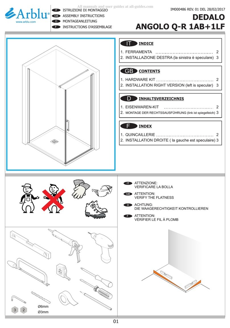 Arblu DEDALO ANGOLO Q-R 1AB+1LF Assembly instructions