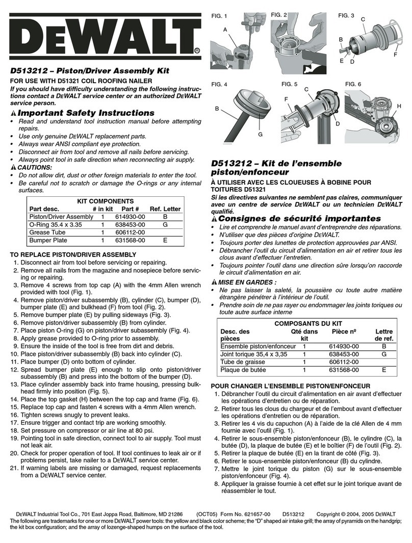DeWalt D513212 User manual