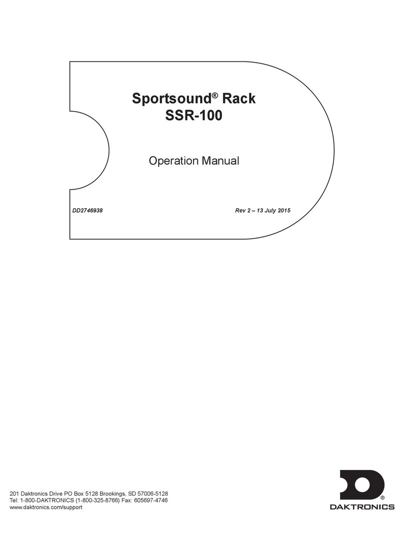 Daktronics Sportsound Rack SSR-100 Operation manual
