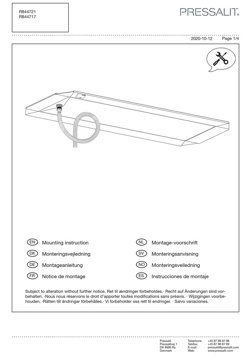 Pressalit R844721 Mounting instruction