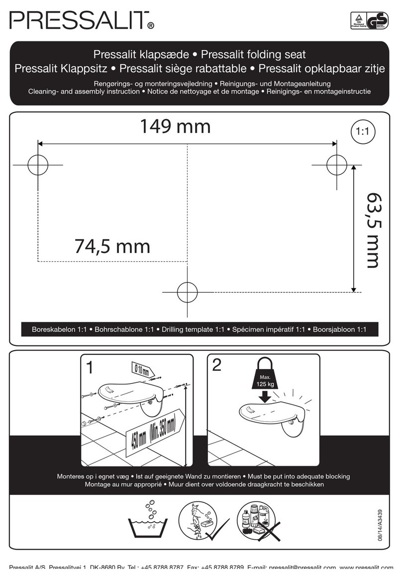 Pressalit 412 User manual