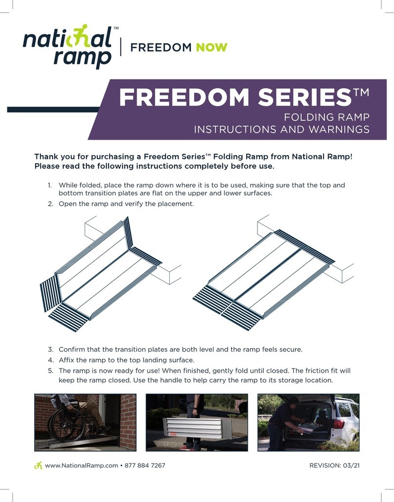 National ramp FREEDOM Series Instructions and warnings National ramp FREEDOM Series Instructions and warnings