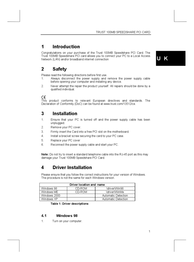 Trust 100MB User manual