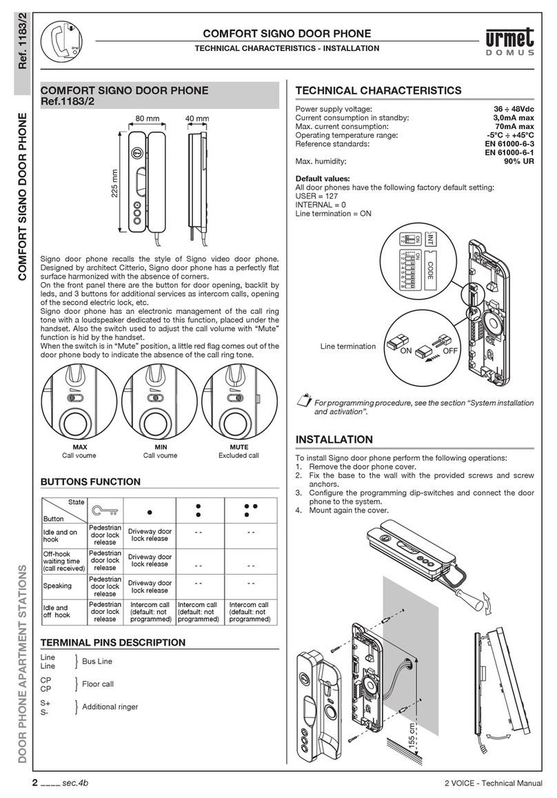 urmet domus 1183/2 User manual