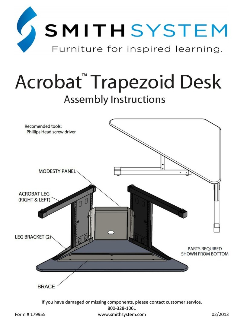 SMITH SYSTEM Axrobat Trapezoid Desk User manual SMITH SYSTEM Axrobat Trapezoid Desk User manual