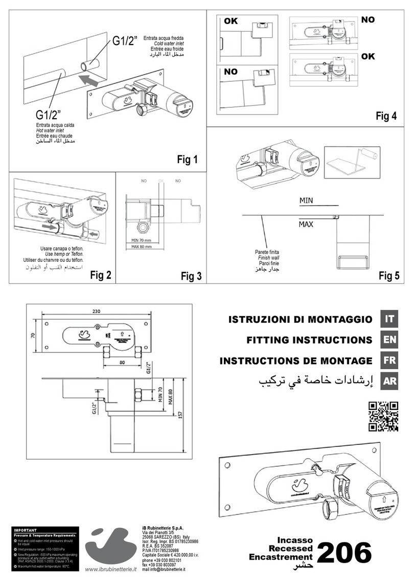 IB RUBINETTI TAAAC 206 Fitting instructions