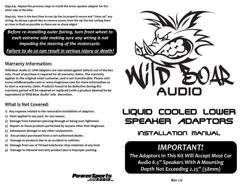 Hogtunes Wild Boar Audio WBA LC LWR ADA installation manual