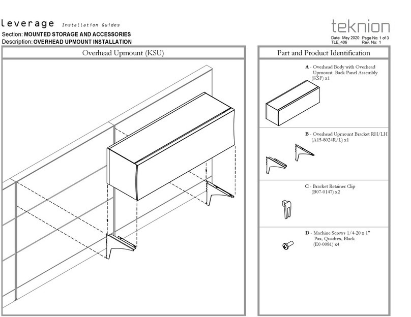 Teknion Leverage Operating and maintenance instructions