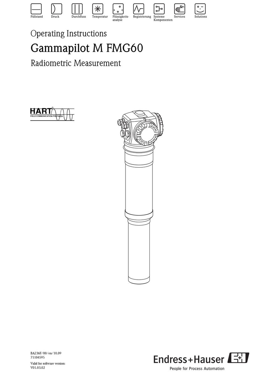 Endress+Hauser Gammapilot M FMG60 operating instructions