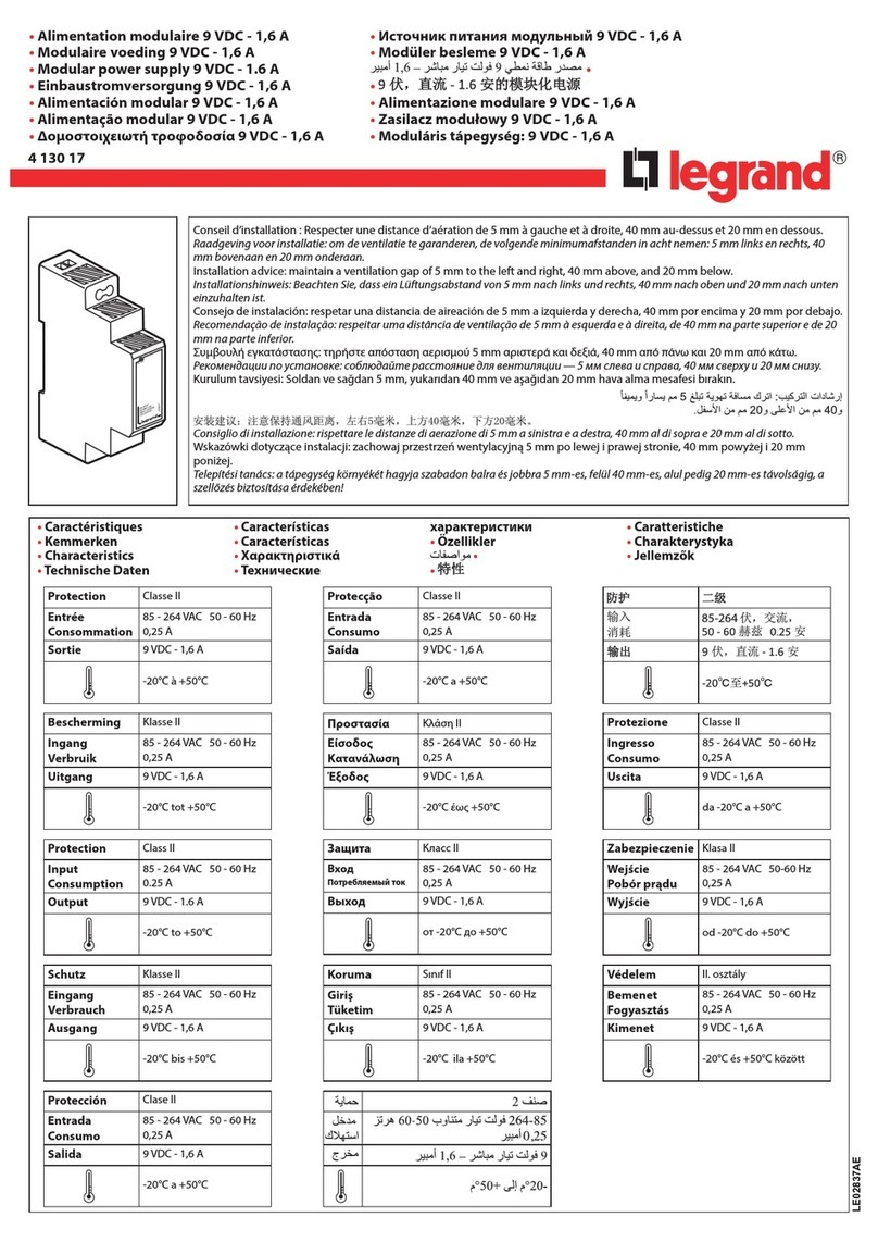 LEGRAND 4 130 17 quick start guide