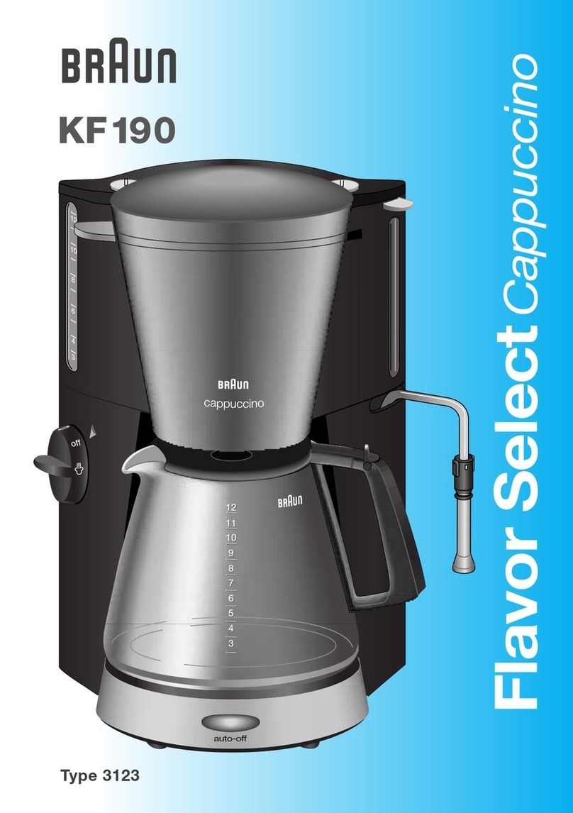 Braun AromaSelect Cappuccino KF190 User manual