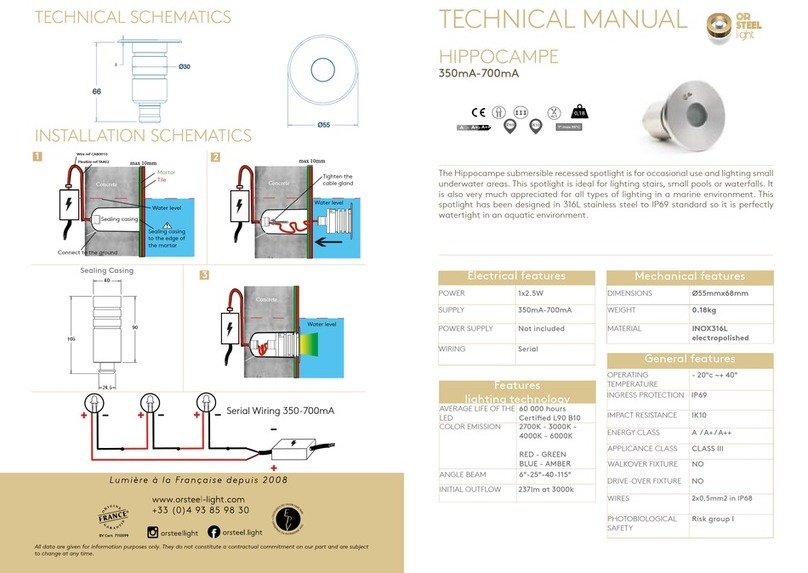 OR STEEL light HIPPOCAMPE Technical manua