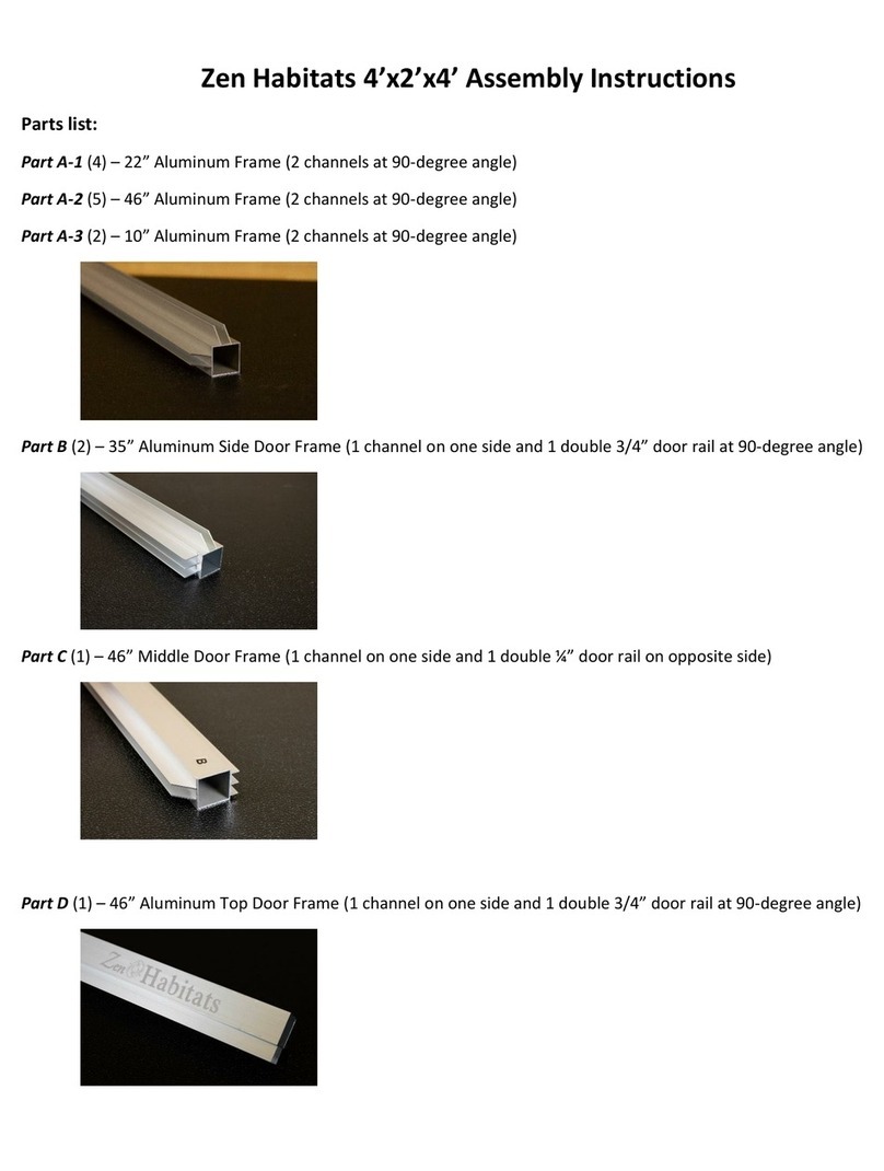 Zen Habitats 4'x2'x4' PVC Panel Reptile Enclosure Assembly instructions