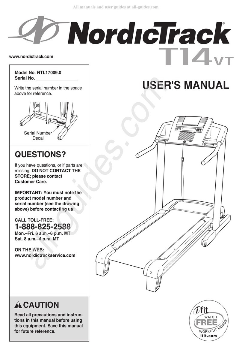 NordicTrack T14vt Treadmill user manual