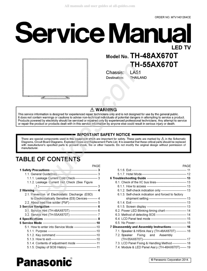 Panasonic TH-48AX670T User manual