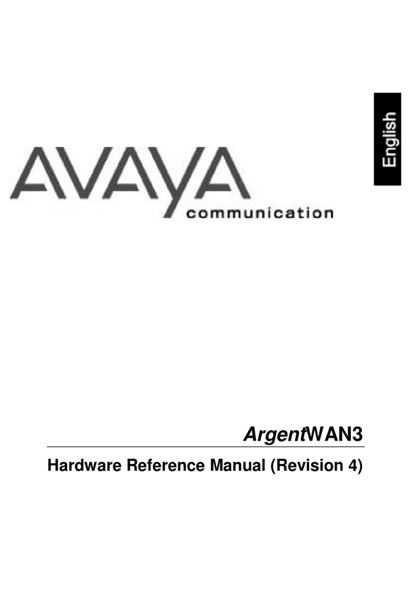 Avaya ArgentWAN3 Quick user guide