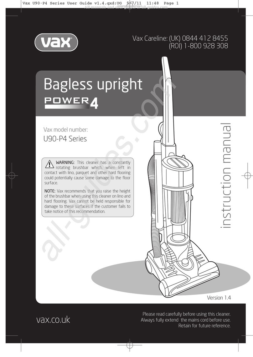 Vax U90-P4 SERIES User manual