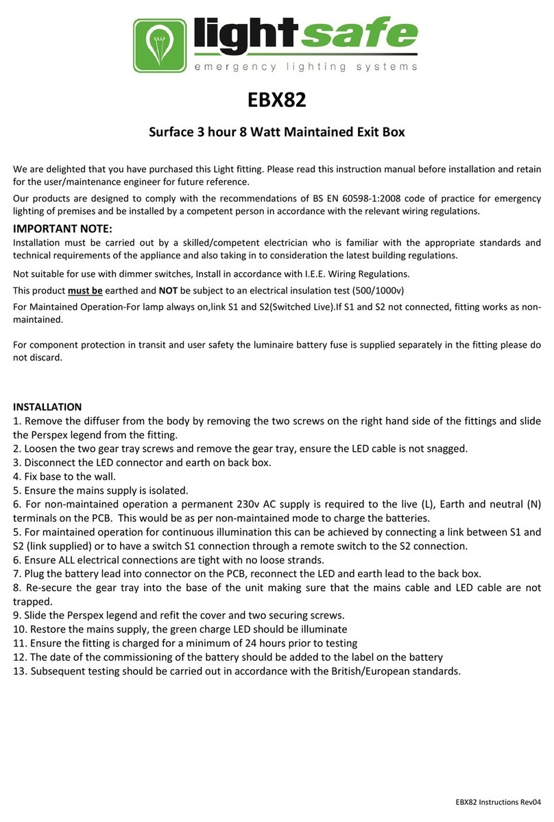 LIGHTSAFE EBX82 manual