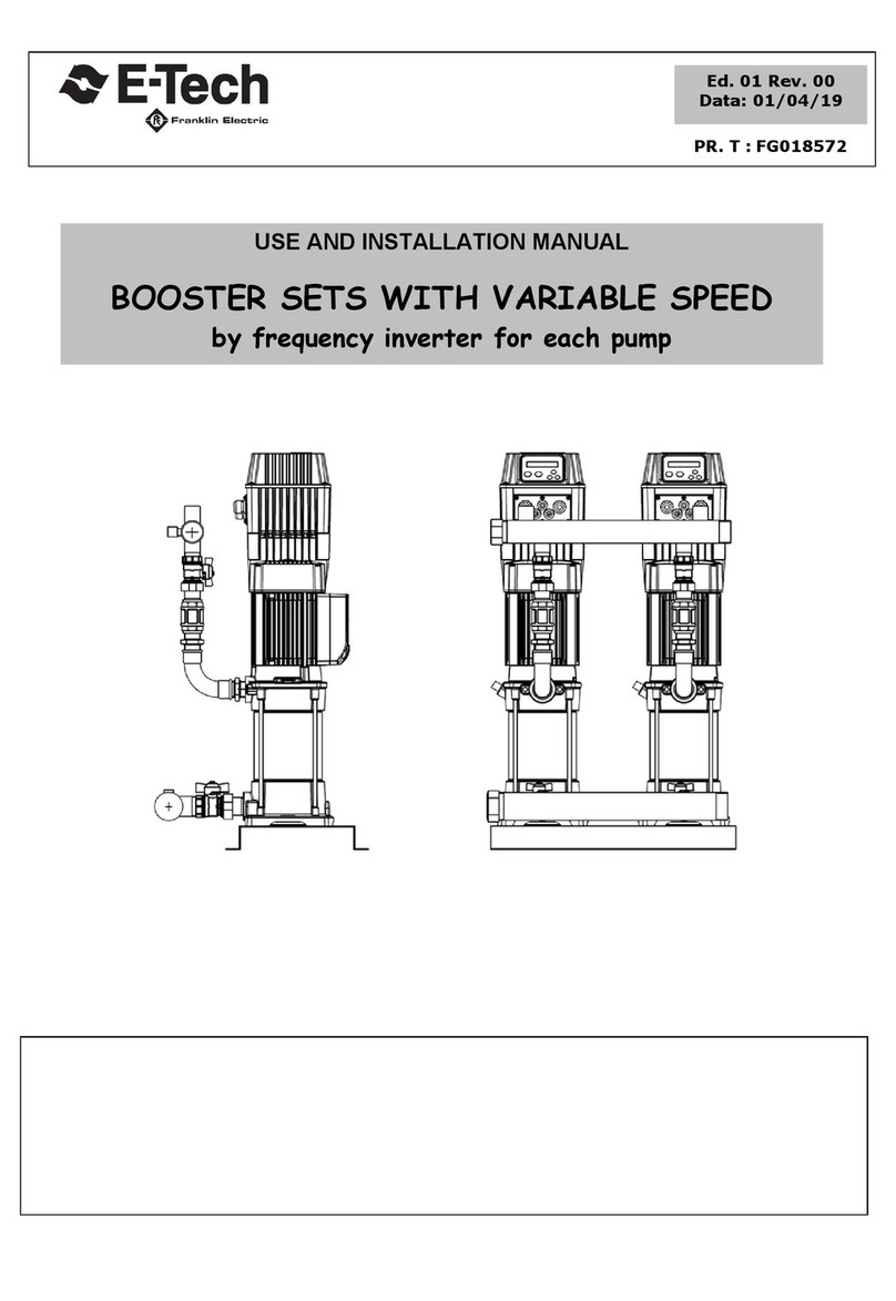 Franklin Electric E-Tech GD Series Use and installation  manual
